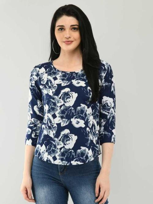 multi colored polycrepe top - 17775618 - Standard Image - 1
