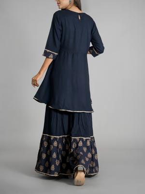 beautiful royal blue rayon staple kurti - 17775665 - Standard Image - 5