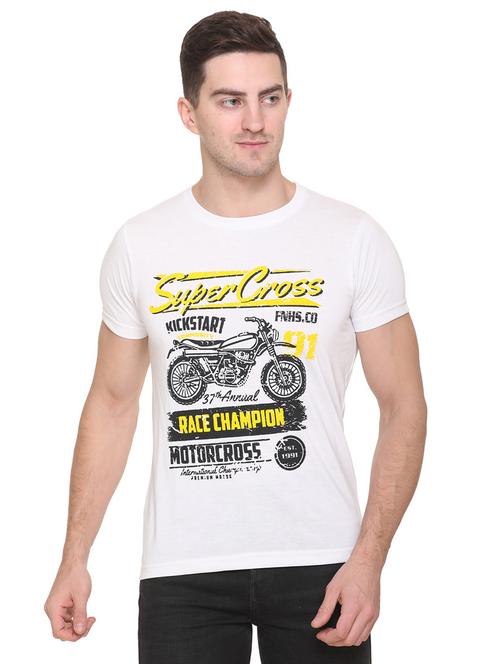 white printed t-shirt - 17775701 - Standard Image - 1
