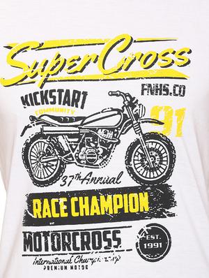 white printed t-shirt - 17775701 - Standard Image - 5