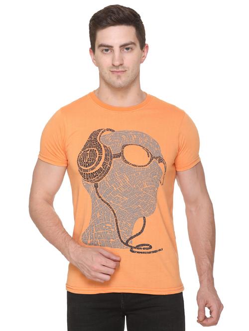 orange printed t-shirt - 17775705 - Standard Image - 1