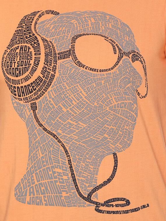 orange printed t-shirt - 17775705 - Zoom Image - 5