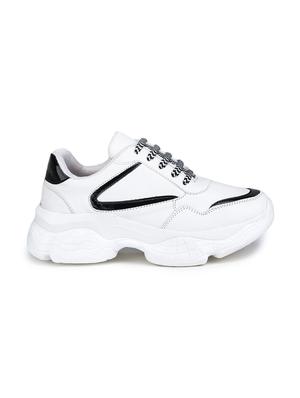 black synthetic laceup sneakers - 17776267 - Standard Image - 2