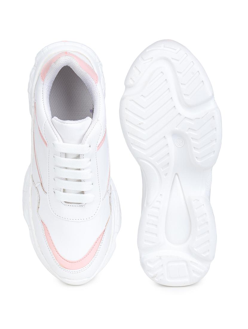 pink synthetic laceup sneakers - 17776268 - Zoom Image - 4