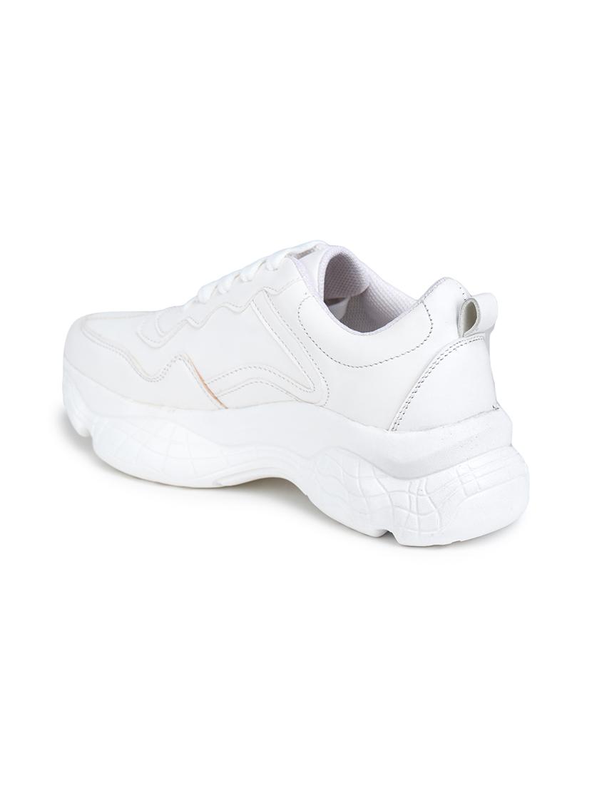 white synthetic laceup sneakers - 17776270 - Zoom Image - 3