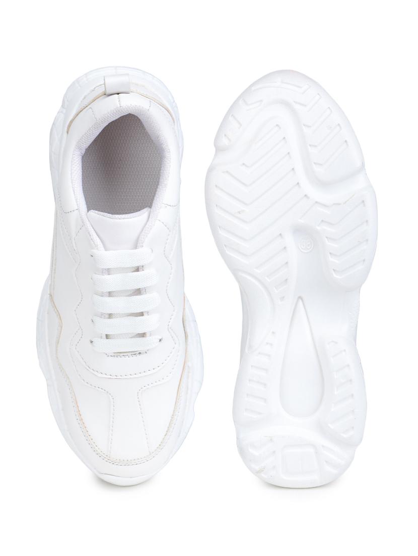 white synthetic laceup sneakers - 17776270 - Zoom Image - 4