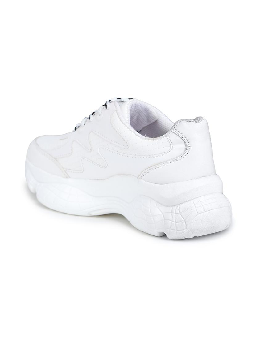 white synthetic laceup sneakers - 17776274 - Zoom Image - 3