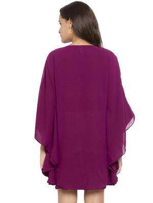 batwing sleeved solid shift dress - 17776351 - Standard Image - 3