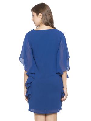 bell sleeved solid shift dress - 17776356 - Standard Image - 3
