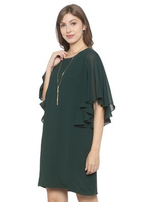 bell sleeved solid shift dress - 17776361 - Standard Image - 2