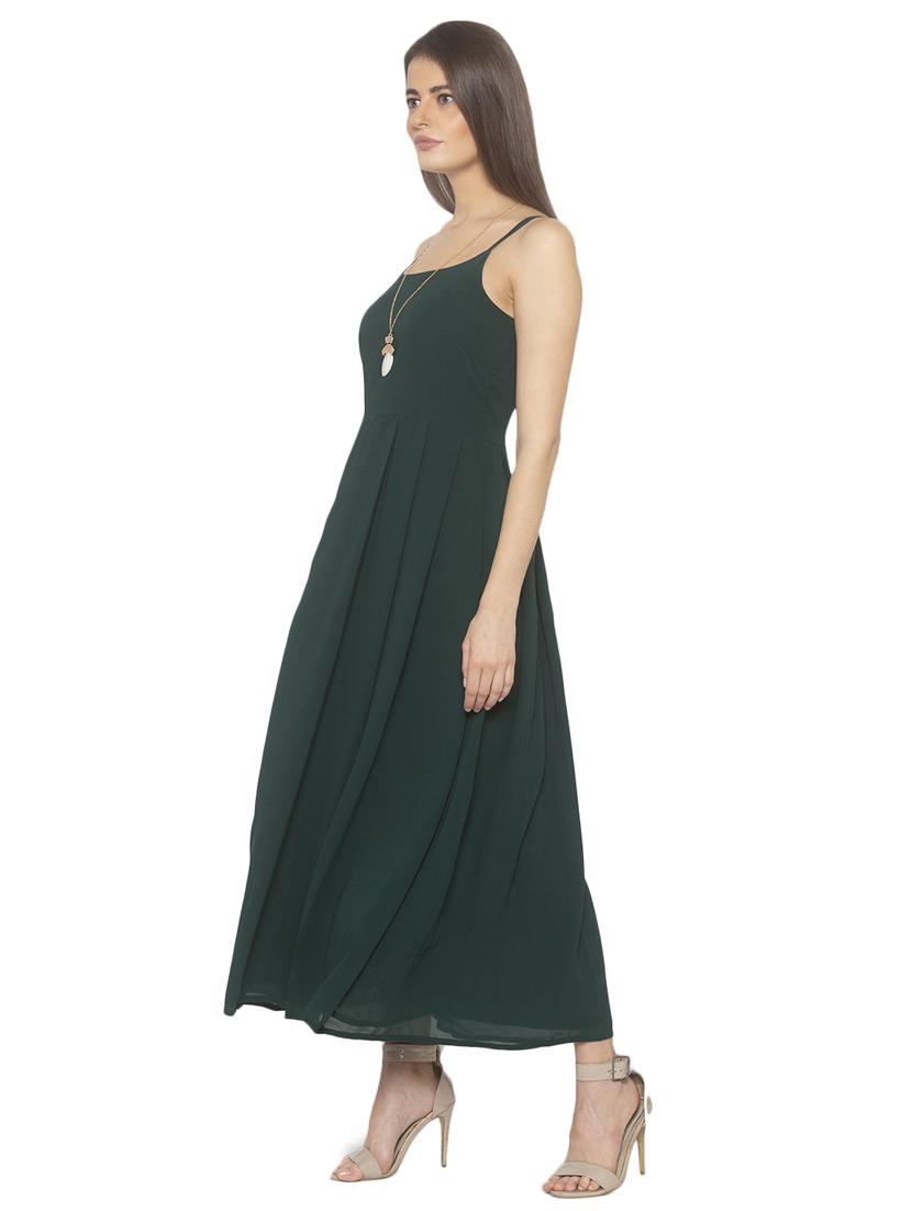 cami neck solid fit & flare dress - 17776388 - Zoom Image - 2
