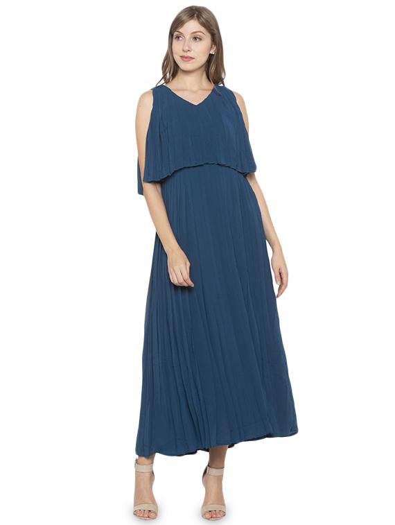 v-neck solid layered dress - 17776448 - Zoom Image - 1