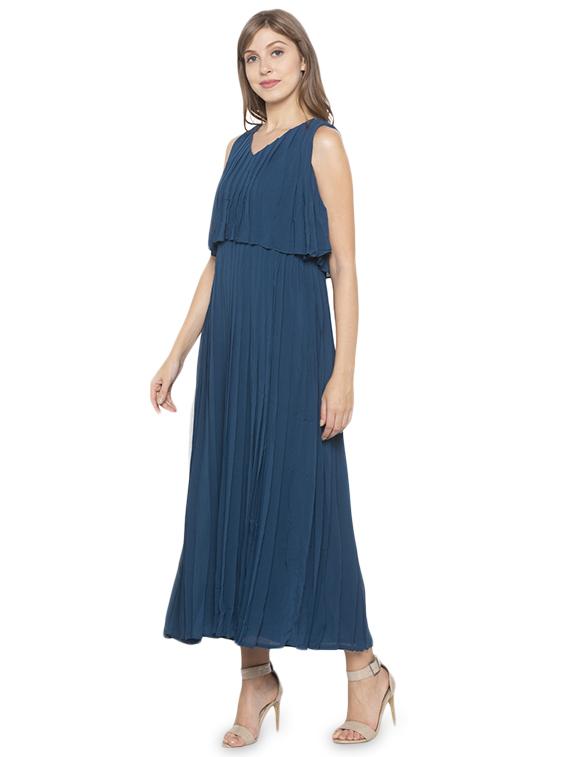 v-neck solid layered dress - 17776448 - Zoom Image - 2