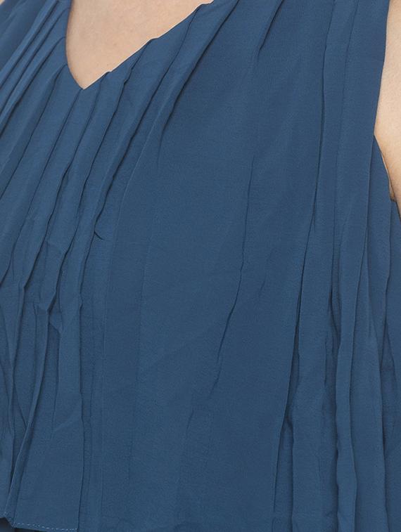 v-neck solid layered dress - 17776448 - Zoom Image - 4