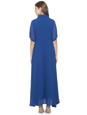gathered detail solid shirt dress - 17776457 - Standard Image - 3