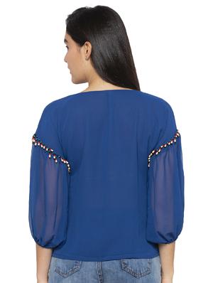 lace detail solid top - 17776498 - Standard Image - 3