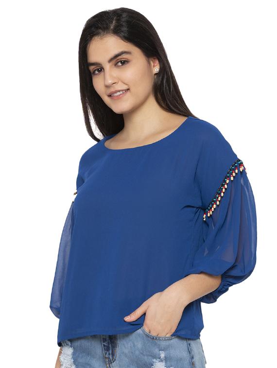 lace detail solid top - 17776498 - Zoom Image - 2