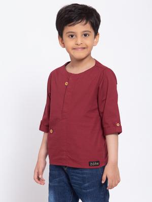 round neck solid kurta - 17776742 - Standard Image - 2