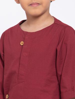 round neck solid kurta - 17776742 - Standard Image - 5