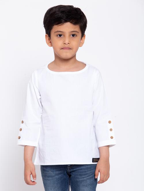round neck solid kurta - 17776748 - Very Small Image - 1