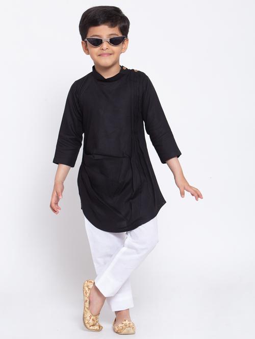 mandarin neck solid kurta - 17776783 - Very Small Image - 1