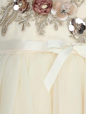 beige embellished frock - 17777006 - Standard Image - 4
