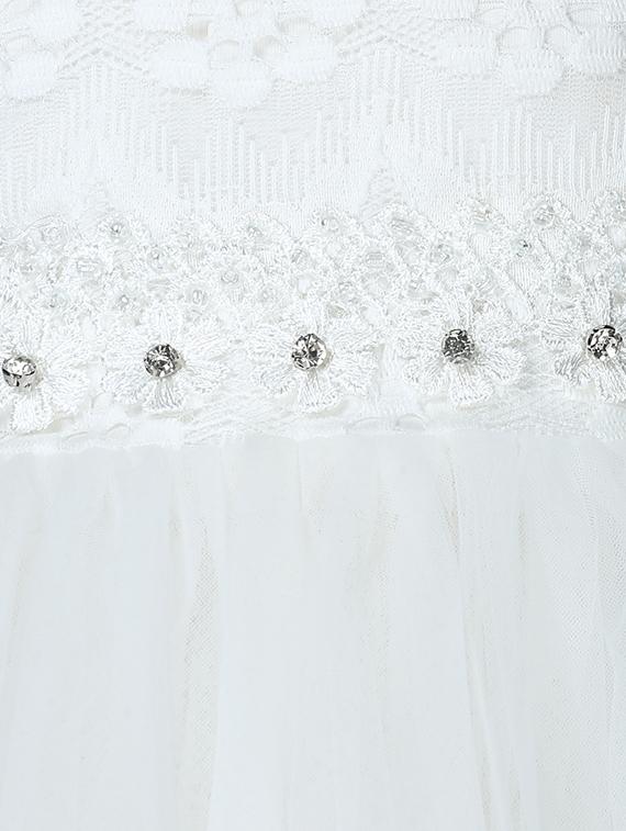 white embellished frock - 17777008 - Zoom Image - 4