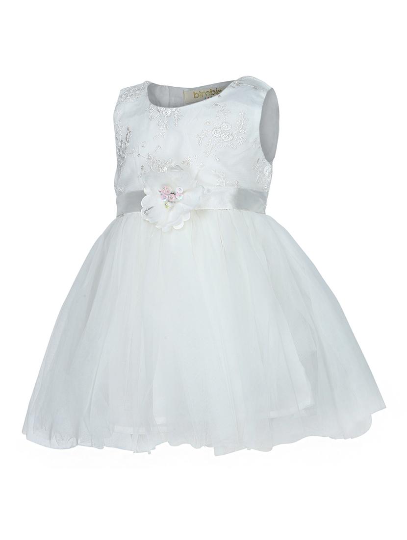 white embellished frock - 17777022 - Zoom Image - 2