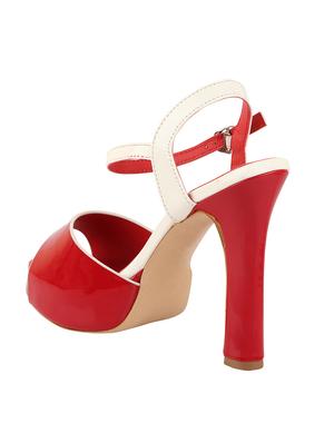 red back strap sandal - 17777263 - Standard Image - 3