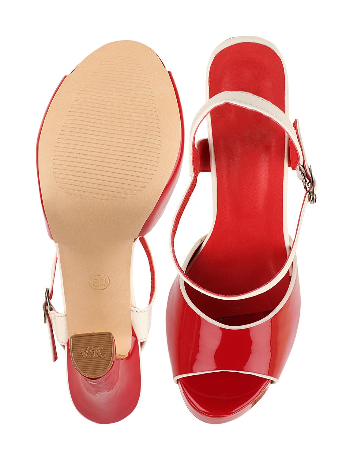 red back strap sandal - 17777263 - Zoom Image - 4