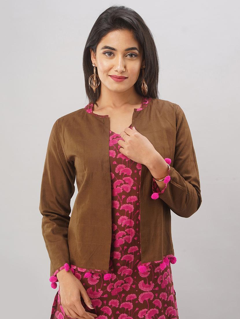 floral printed straight kurta - 17777876 - Zoom Image - 5