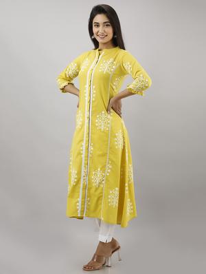printed a-line kurta - 17777879 - Standard Image - 2