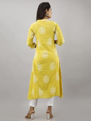 printed a-line kurta - 17777879 - Standard Image - 3