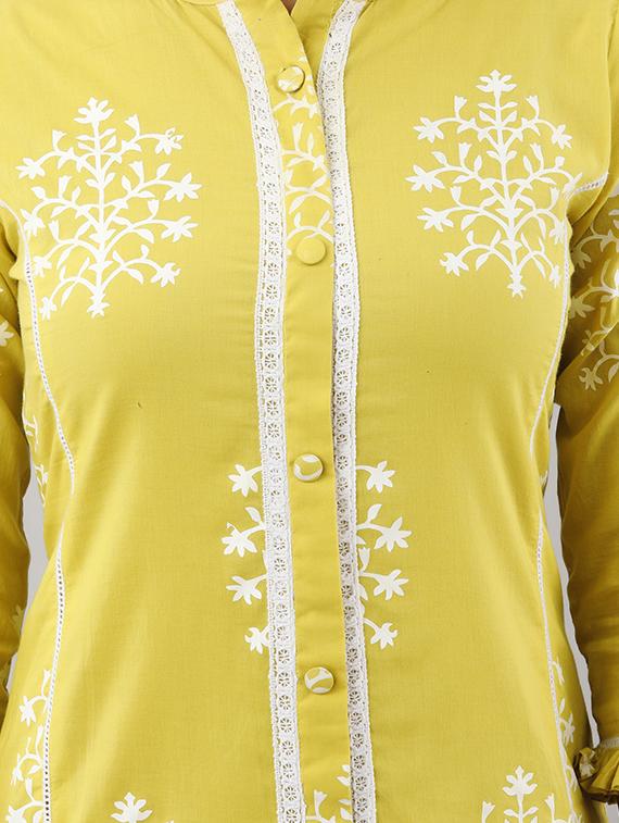 printed a-line kurta - 17777879 - Zoom Image - 4