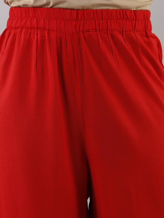 red foil print kurta pant set - 17777898 - Zoom Image - 6