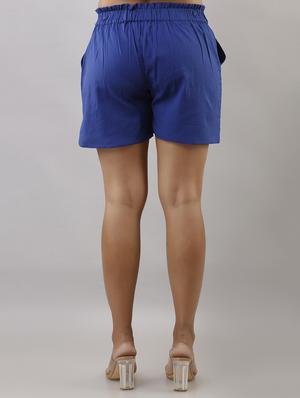 tie front solid short - 17777903 - Standard Image - 3