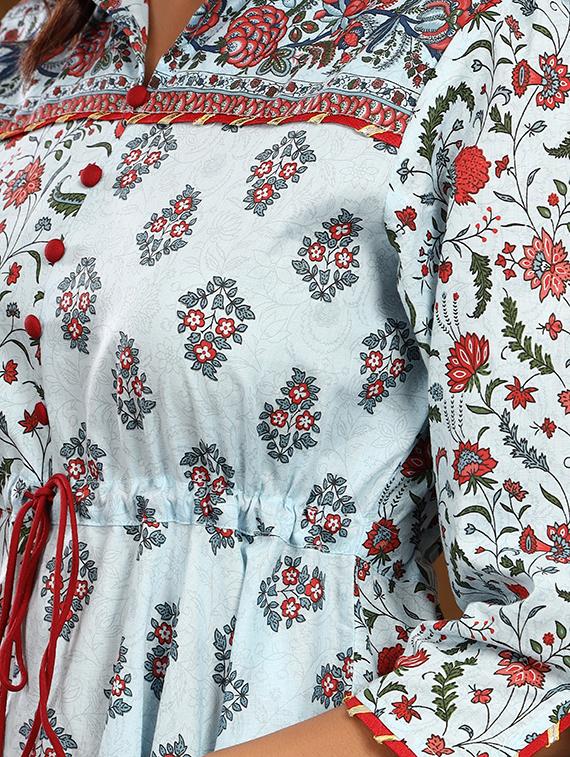 printed asymmetric ethnic dress - 17778105 - Zoom Image - 4