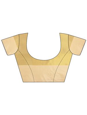 beige silk kanjivaram saree with blouse - 17778174 - Standard Image - 3