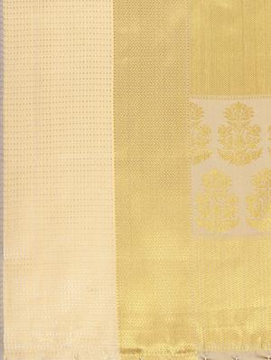 beige silk kanjivaram saree with blouse - 17778174 - Standard Image - 4