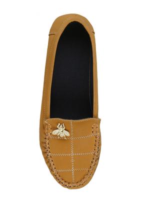 tan synthetic slip on loafers - 17778282 - Standard Image - 4
