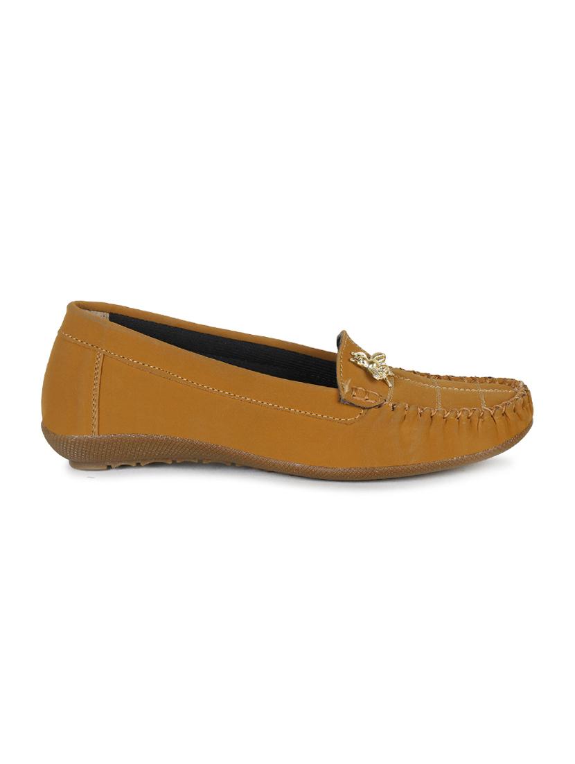 tan synthetic slip on loafers - 17778282 - Zoom Image - 2