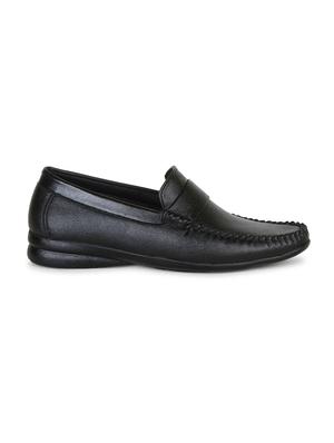 black synthetic slip on loafers - 17778284 - Standard Image - 2