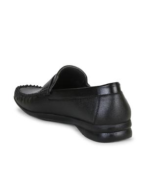 black synthetic slip on loafers - 17778284 - Standard Image - 3