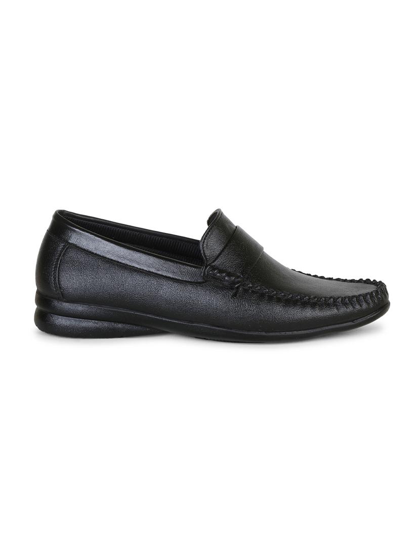 black synthetic slip on loafers - 17778284 - Zoom Image - 2