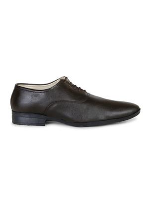 brown synthetic & mesh laceup derbies - 17778286 - Standard Image - 2