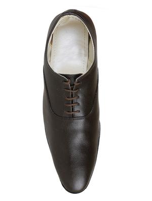 brown synthetic & mesh laceup derbies - 17778286 - Standard Image - 4