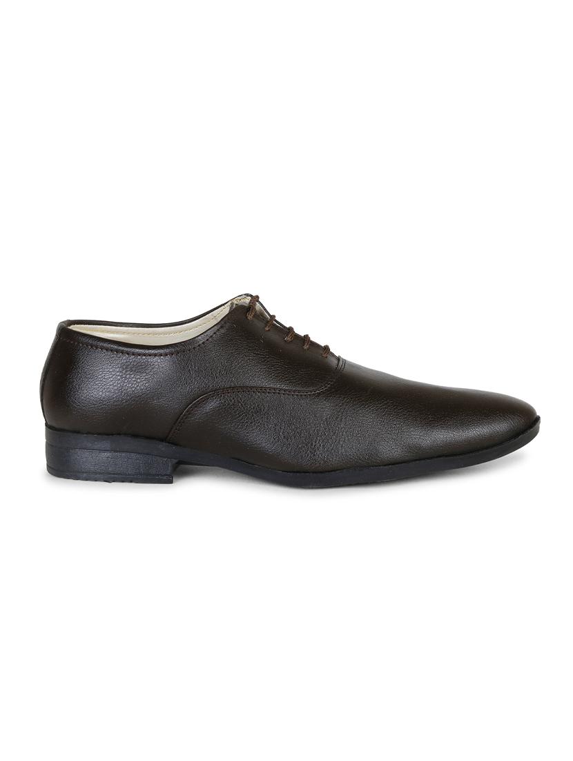 brown synthetic & mesh laceup derbies - 17778286 - Zoom Image - 2