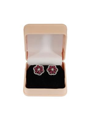 red metal studs earring - 17778797 - Standard Image - 2