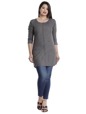 embellished straight kurti - 17779231 - Standard Image - 4