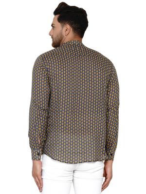 grey printed short kurta - 17779409 - Standard Image - 3